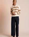 Women's The Zip Jumper, Neris Pearl and Sesame