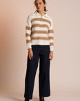 Women's The Zip Jumper, Neris Pearl and Sesame