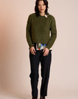 Women's Fluff Piece Jumper, Neris Moss
