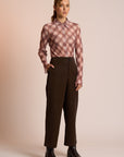 Women's The Edgy Shirt, Neris RAISIN CHECK