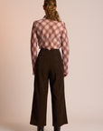 Women's The Edgy Shirt, Neris RAISIN CHECK