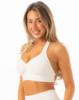 RYDERWEAR NKD Scrunch Halter Bra - Vanilla