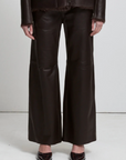 Women's Chicago Wide Leg Pant - Raw by Raw, Espresso Leather