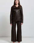 Women's Chicago Wide Leg Pant - Raw by Raw, Espresso Leather