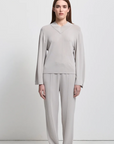 Women's Base Layer Relaxed V-Neck Knit - Raw by Raw, Oyster