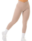 RYDERWEAR NKD Cross Waist Band Leggings - Almond