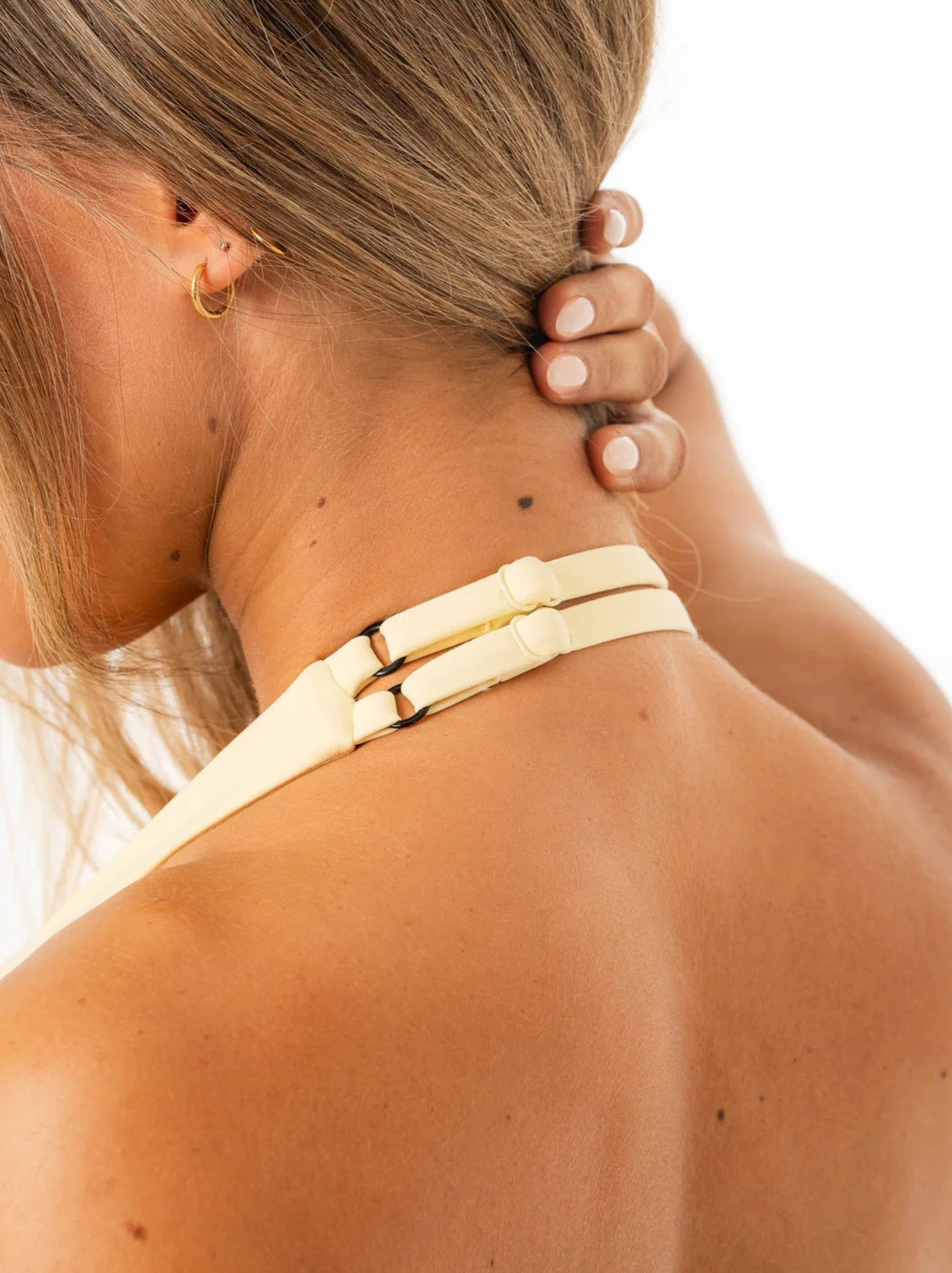 RYDERWEAR NKD Scrunch Halter Bra - Limoncello