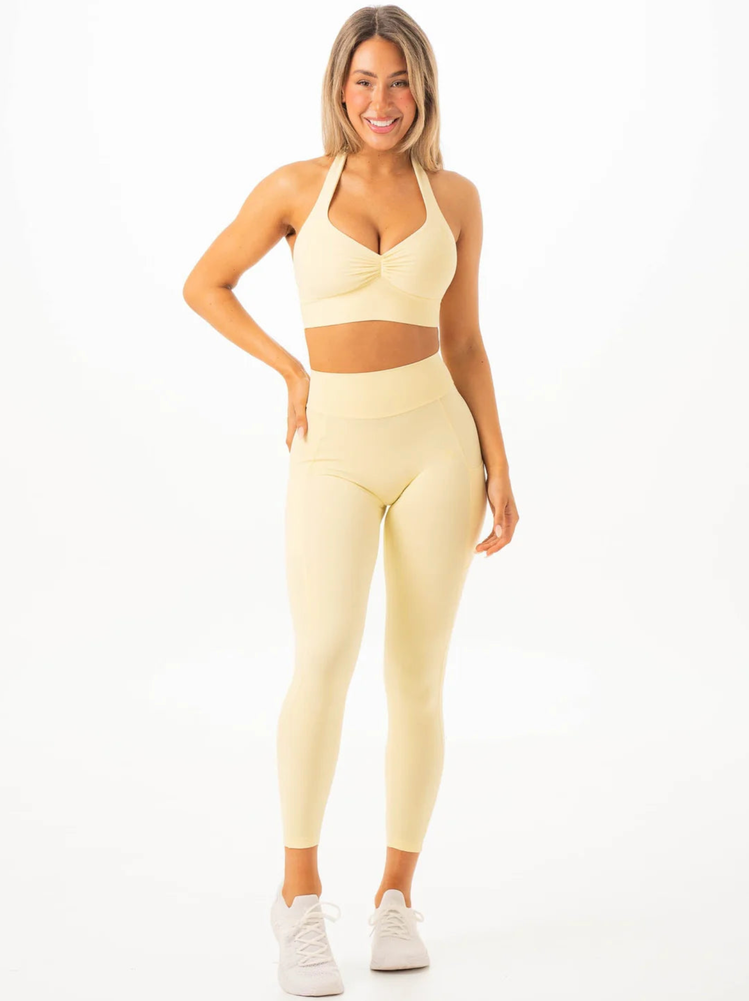 RYDERWEAR NKD V Scrunch Leggings with pocket - Limoncello
