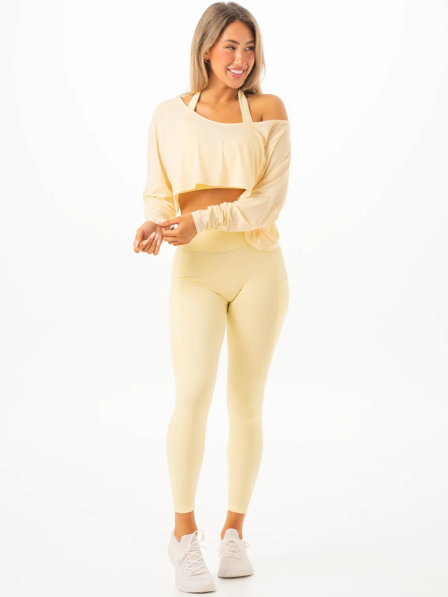 RYDERWEAR NKD V Scrunch Leggings with pocket - Limoncello