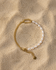 Bianca Pearl Link 18K PVD Gold Bracelet