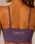 THE FIT. COLLECTION Women's Allura Strappy Cropped Singlet – Mauve Grey