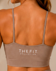 THE FIT. COLLECTION Women's Allura Strappy Cropped Singlet – Taupe