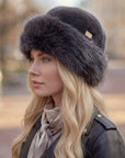 Women’s Luxury Faux Fur Hat - Dark Grey
