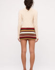 Zulu and Zephyr - Textured Knit Women's Mini Skirt - Earth Stripe