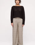 Zulu & Zephyr - Women's Cotton Lattice Knit Top - Black