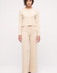 Zulu and Zephyr - Basketweave Knit Women's Pant - Natural