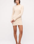 Zulu and Zephyr - Basketweave Knit Women's Mini Dress - Natural