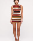 Zulu and Zephyr - Women's Textured Knit Tank - Earth Stripe