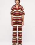 Zulu and Zephyr - Textured Knit Women's Shirt - Earth Stripe