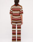 Zulu and Zephyr - Textured Knit Women's Shirt - Earth Stripe