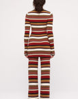Zulu and Zephyr - Textured Knit Women's Mini Dress - Earth Stripe